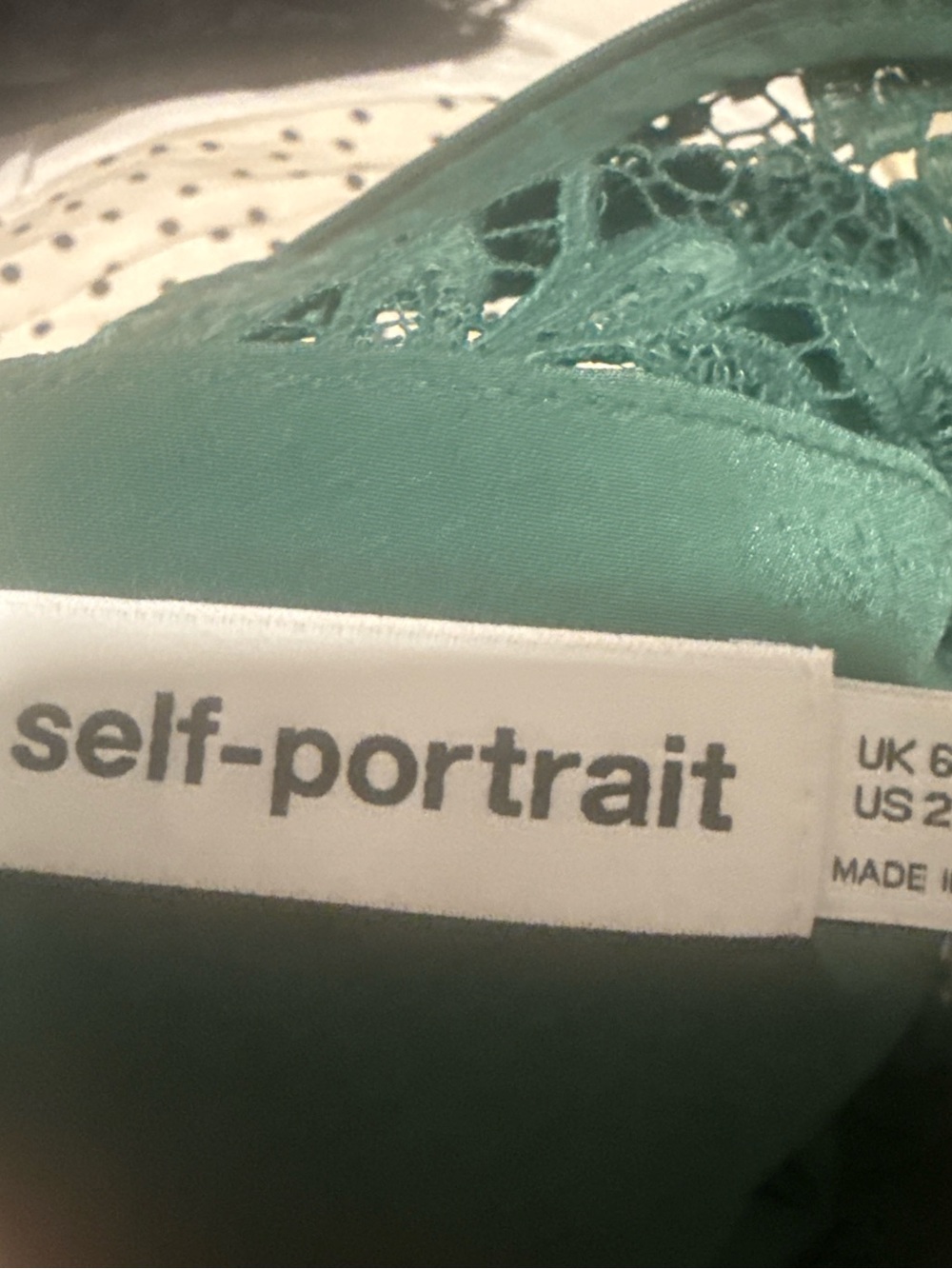 Self-Portrait Emerald Green Lace Midi Dress - Picture 2 of 2